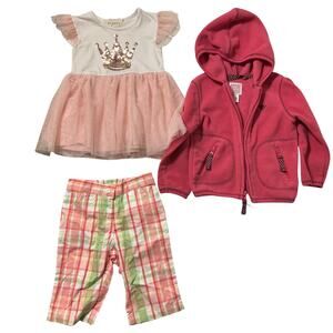Old Navy Bundle of Clothes Baby Girl 12M - 18M Orange Pink Jacket Princess Dress